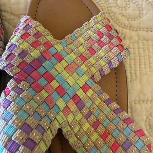 Super cute comfy pastel sandals LIKE NEW women's size 8.5 - Picture 2 of 6